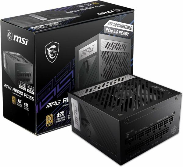 MSI MAG A850G PCIE 5 ATX 850W – 80+ Gold Full Modulaire
